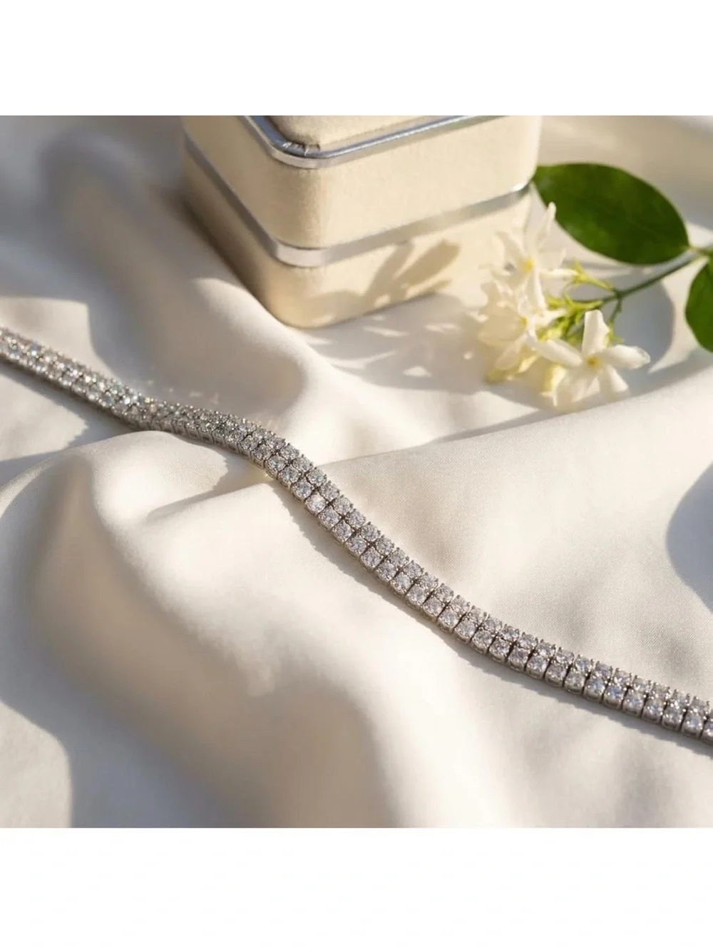 Sterling Silver Cubic Zirconia Tennis Bracelet - Silver C50